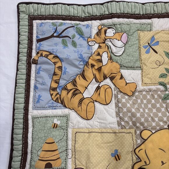 Disney Baby Winnie The Pooh Crib Nursery Bedding Blanket Sheet Dust Ruffle Set - Picture 5 of 12
